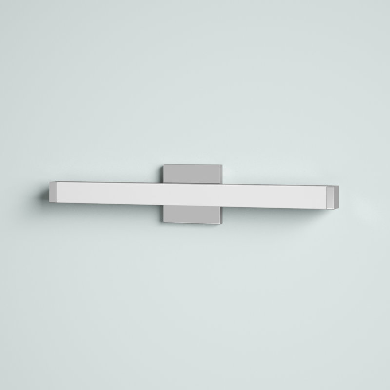 Barre d'éclairage de salle de bain 1 lumière DEL Sydni, Chrome poli