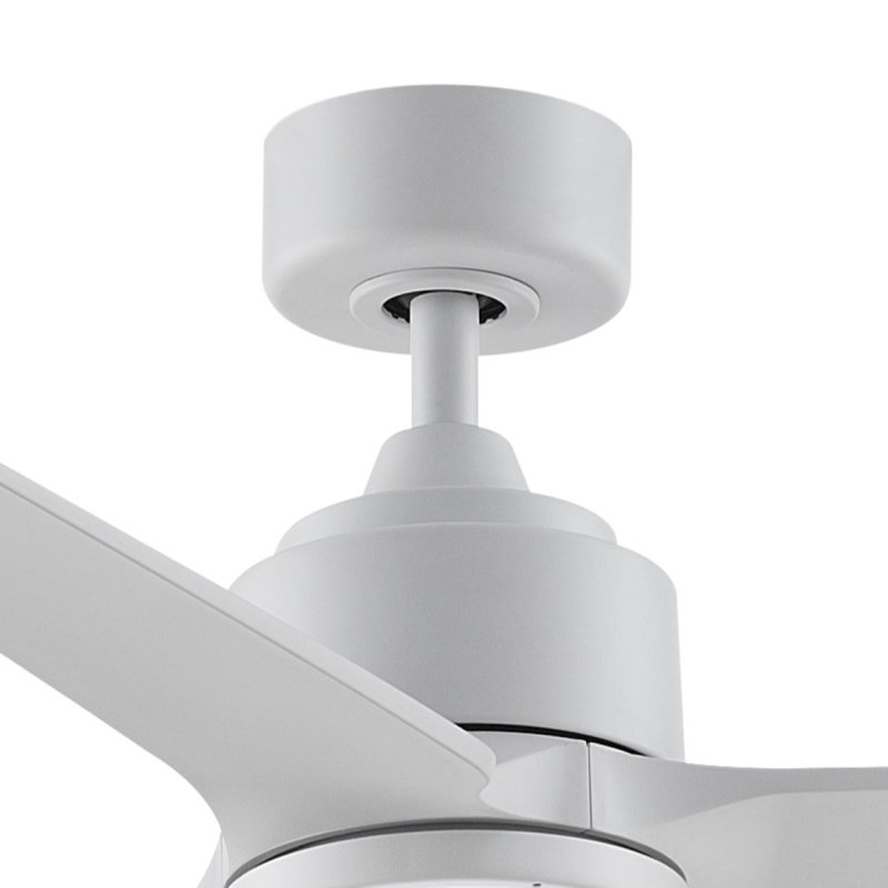 Ventilateur de plafond à courant continu de qualité marine intérieur / extérieur TriAire - blanc mat, Blanc mat