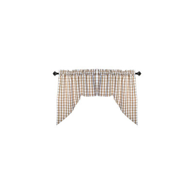 Jarratt Cotton Checkered Swag Window Valance