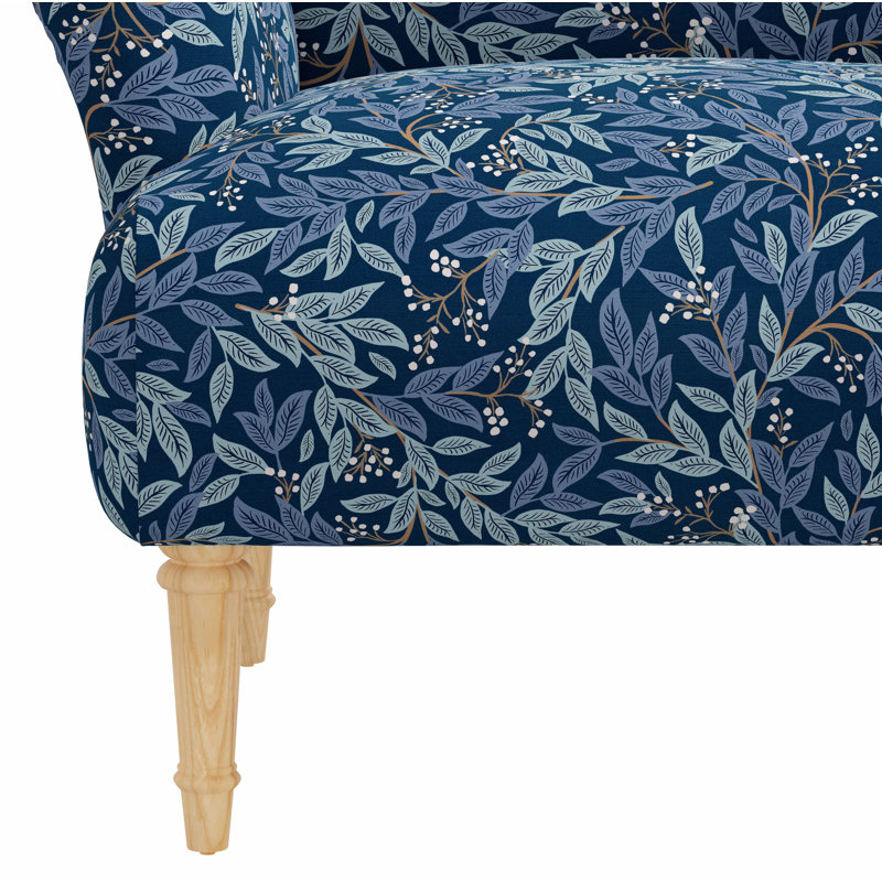 Fauteuil Bristol, Lin bleu marine RPC Willowberry
