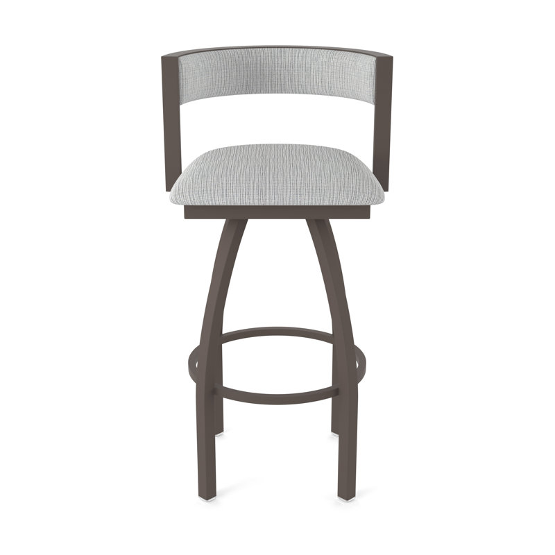 Tabouret Artémis, Tissu - alpin graphique, Tabouret de bar (siège d'une hauteur de 30 po), Bronze