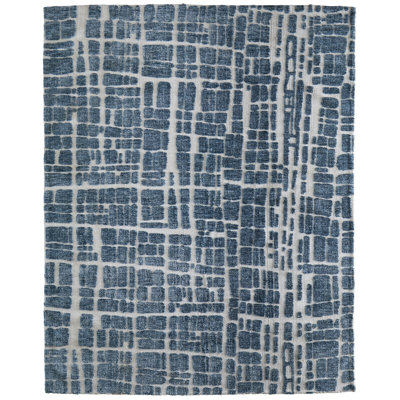 Gunderson Modern Abstract Blue Area Rug