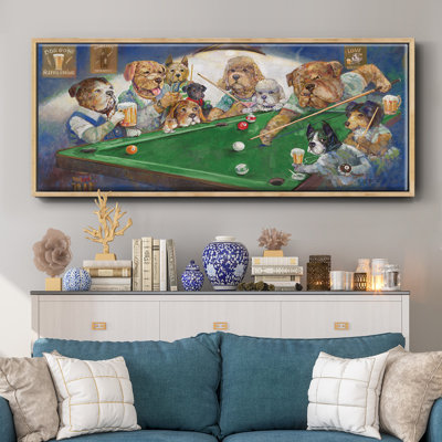 Pool Dogs - toile encadrée