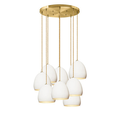 Lustre géométrique en grappe 8 lumières Clay