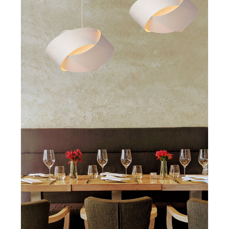 Serene Grande LED Chandelier, Danish White, 17" H x 25" W x 27" D