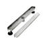 FINE FIXTURES Drain de douche linéaire de 18 pouces, insert et grille 2-en-1, bord arrondi, acier inoxydable de calibre 10, sortie centrale, crépine incluse-126703156