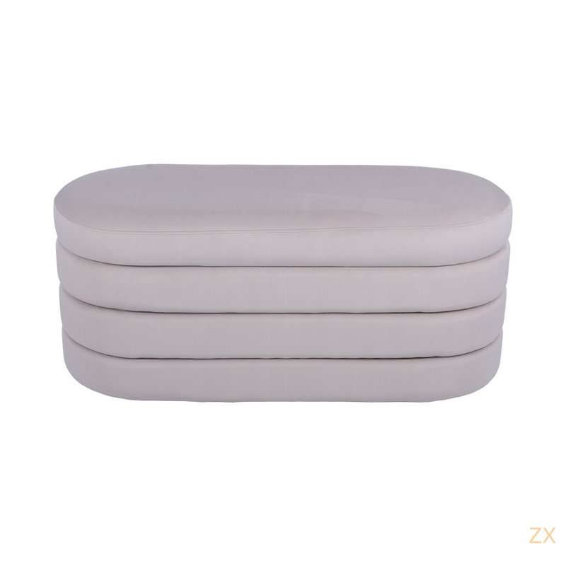 Banc avec rangement en velours
