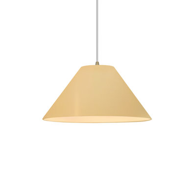 Radiance - Avola 1-Light Pendant - Matte White with Champagne Gold internal - Matte Black - 11"W x 5.5"H - Replaceable Bulb - White Cord