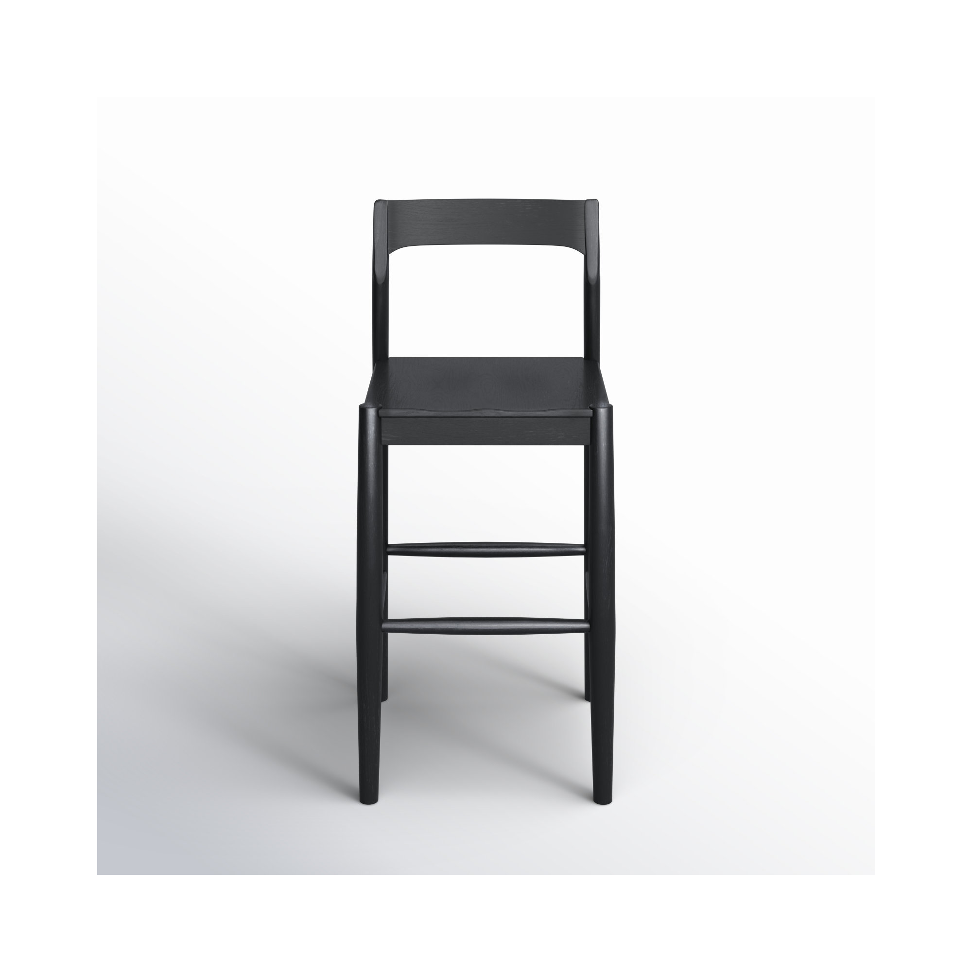 Krieger Bar and Counter Stool, Black, Bar Stool (30" Seat Height)