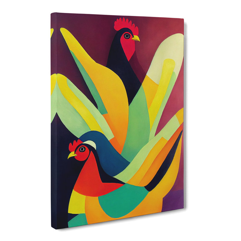 Chicken Expressionism - Wrapped Canvas, 50cm H x 35cm W x 3cm D