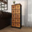 Wood Tall Cupboard Style 10 Drawer Chest with Bolted Ring Handles