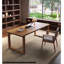 Bureau en bois massif avec longue table en bois naturel-110825889