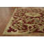 Tapis indien rouge à motif floral 5 x 8