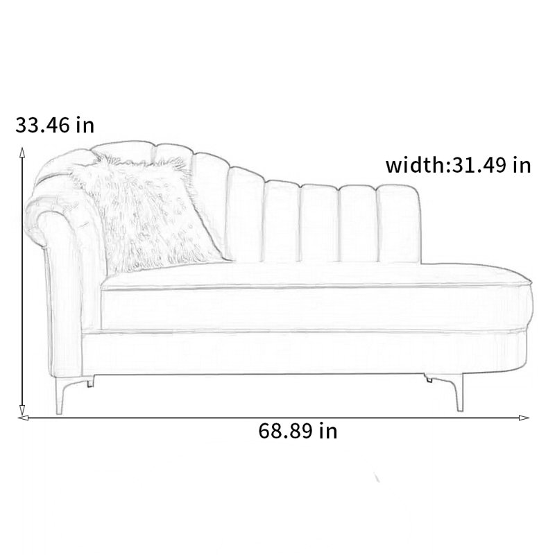 Chaise de luxe en bois massif, Orienté à gauche (vu de face)