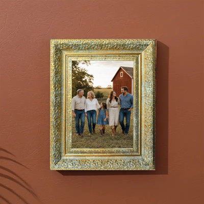 Antique Gold 1PC Elegant Picture Frame for 11" x 14" Photos and Anniversary Photo Display