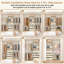 4-9Ft Closet Organizer With 4 Wooden Drawers And 4 Rods-1952849637