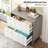 2-Drawer File Cabinet, Lateral Filing Cabinet For A4/Letter/Legal Size, Office Storage Cabinet, Printer Stand With Storage Drawer For Home Office, White & Gray