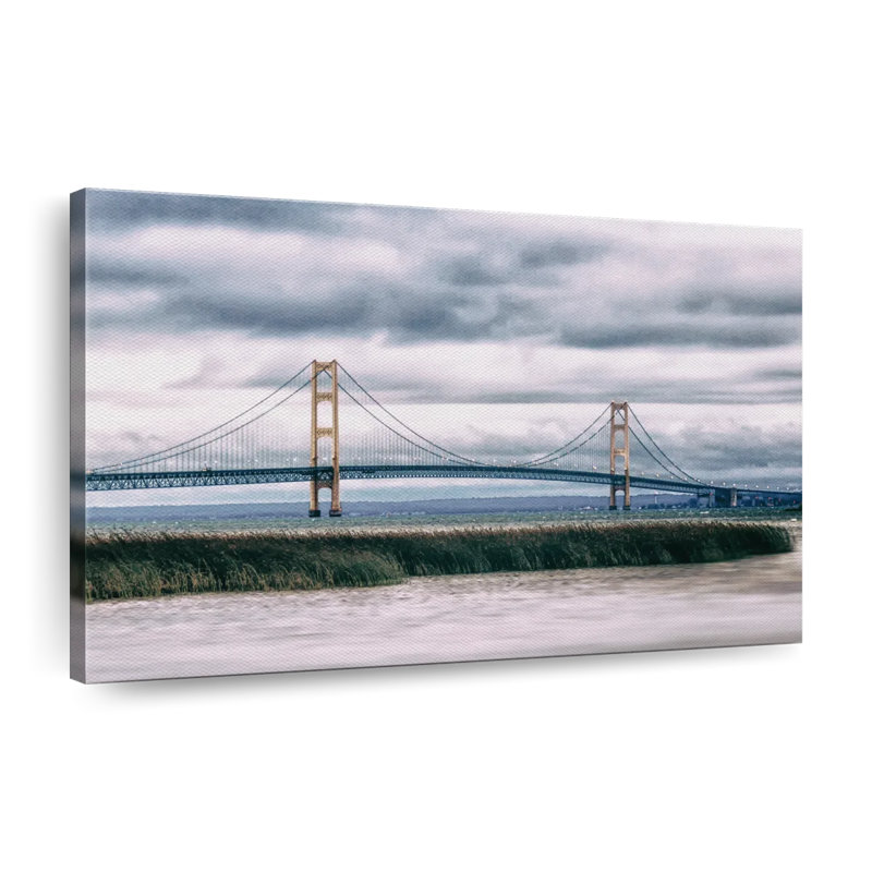 " Panoramic Mackinac Bridge Canvas Print ", 20" H x 30" W x 1.25" D