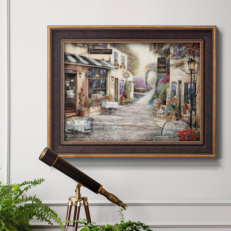 «Frenchtown Market», peinture sur toile encadrée, H 29 po x l 41 po x P 2,5 po