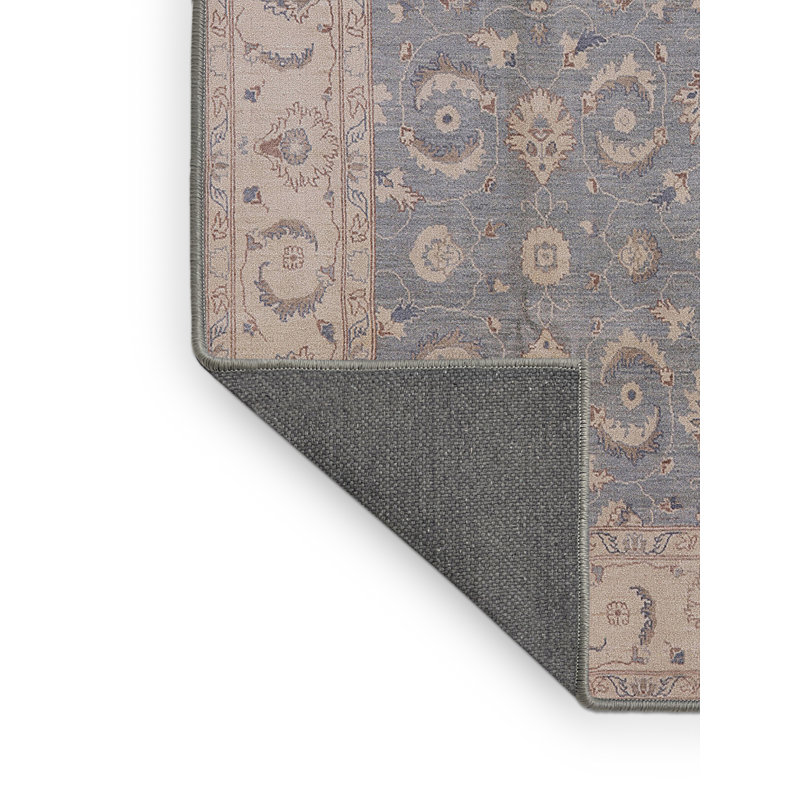 Tapis oriental brun clair / bleu clair Riki, Rectangle 8 pi x 10 pi