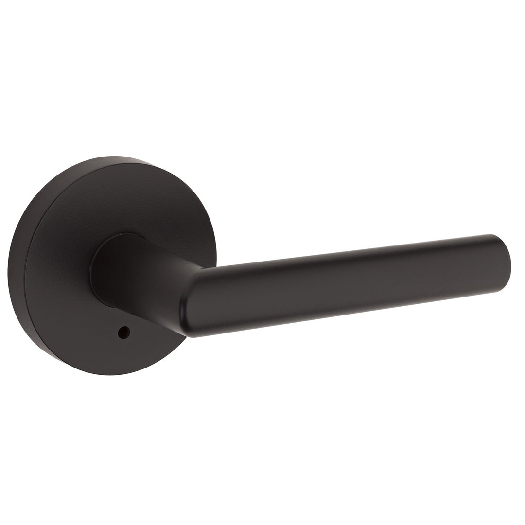 Milan Privacy Door Lever with Round Rosette Kwikset 