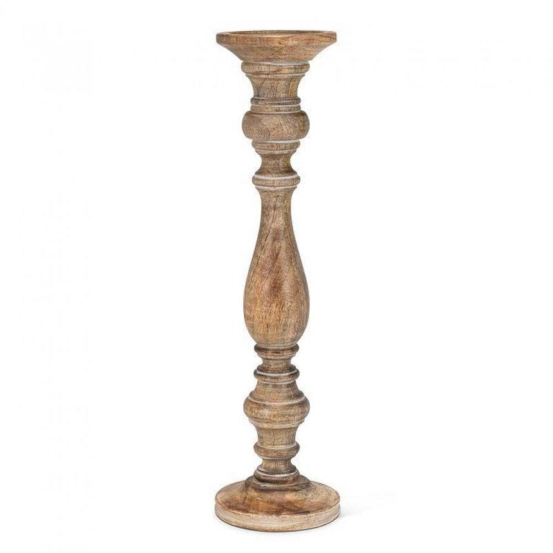 Tabletop Pillar, 18.5" H x 5" W x 5" D, Gray Wash