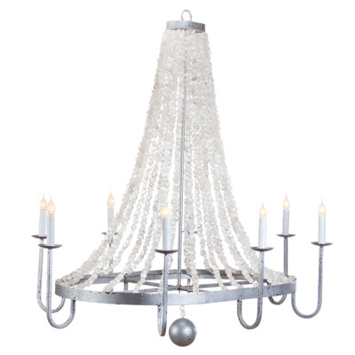 Lustre ovale en cristal de quartz