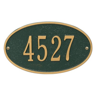 Oval 1-Line Wall Address Plaque