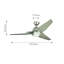 Camptown 60cm Ceiling Fan with LED Lights-724017566-724017567