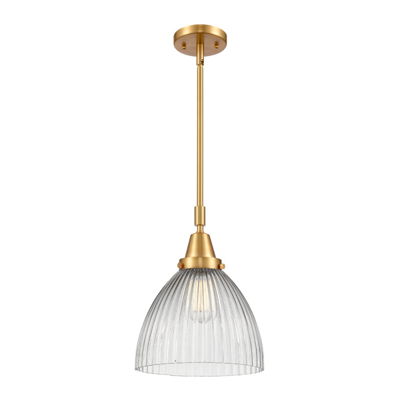 1 - Light Single Pendant, No Bulb Included, Satin Gold