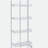 Smooth white four-layer open bookshelf
