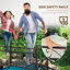 Pont de jardin en arche en métal zingué de 3,3 pi avec glissières de sécurité Outsunny