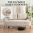 Modern Upholstered Loveseat Sofa with Rounded Silhouette and Curved Arms-124582049