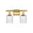 Brysin 15" W 2-Light Dimmable Metal Vanity Light with Glass Shades-848961672-844129628
