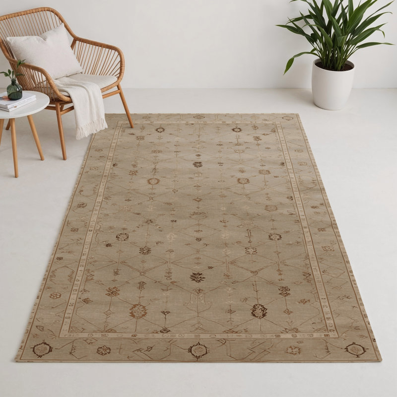 Turkish Gray Indoor and Outdoor Area Rug, Rectangle 3' x 5'