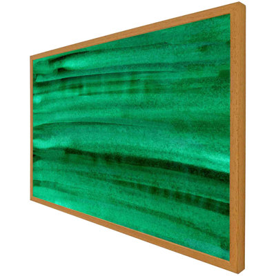 Green Watercolour Strokes by Andrew Lee - Wrapped Canvas Print