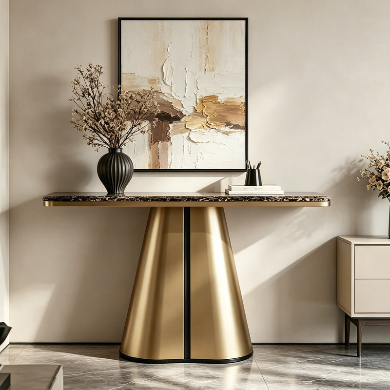 Console Italian Minimalist, 33.5" H x 39.4" W x 13.8" D