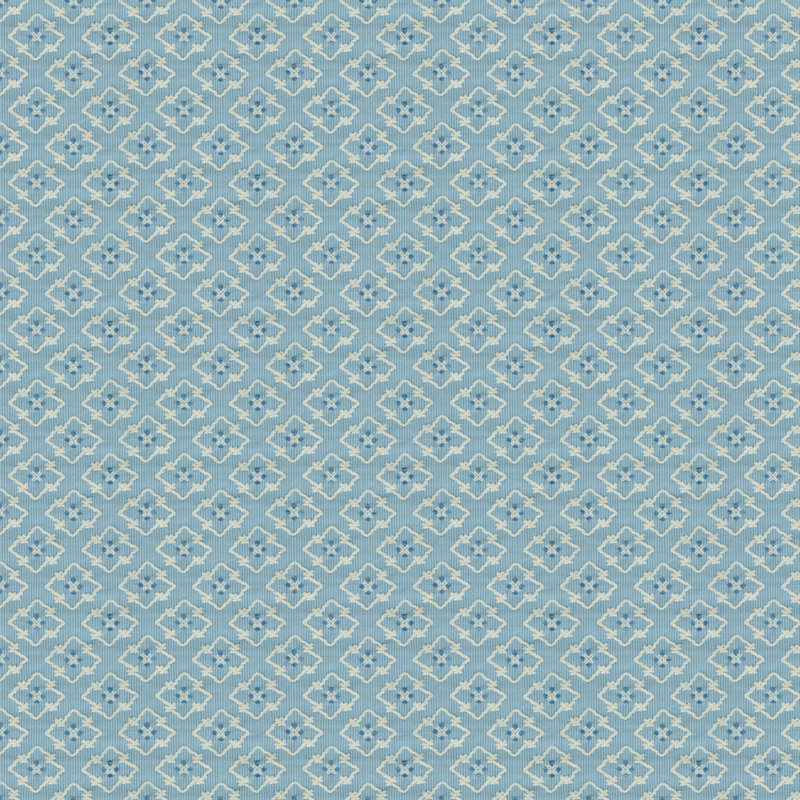 Creek Figured Woven Cotton Blend Fabric, Blue