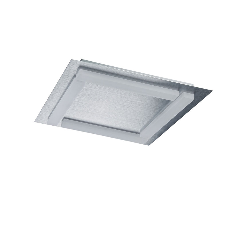 Phinnaeus Acrylic LED Flush Mount, Satin Aluminium