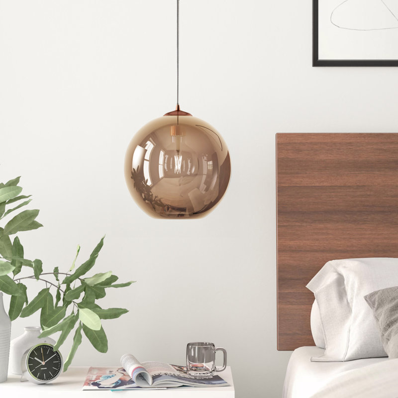 Bobby 1 - Light Pendant, Antique Brass, 22cm H x 25cm W x 25cm D