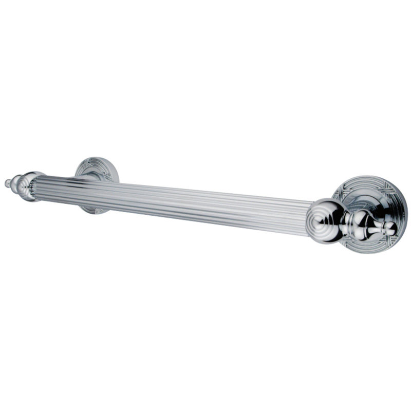 Kingston Brass Templeton 1-Inch O.D Grab Bar, 12" W, Polished Chrome