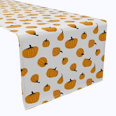 Simple Pumpkin Design Cotton Table Runners Floral