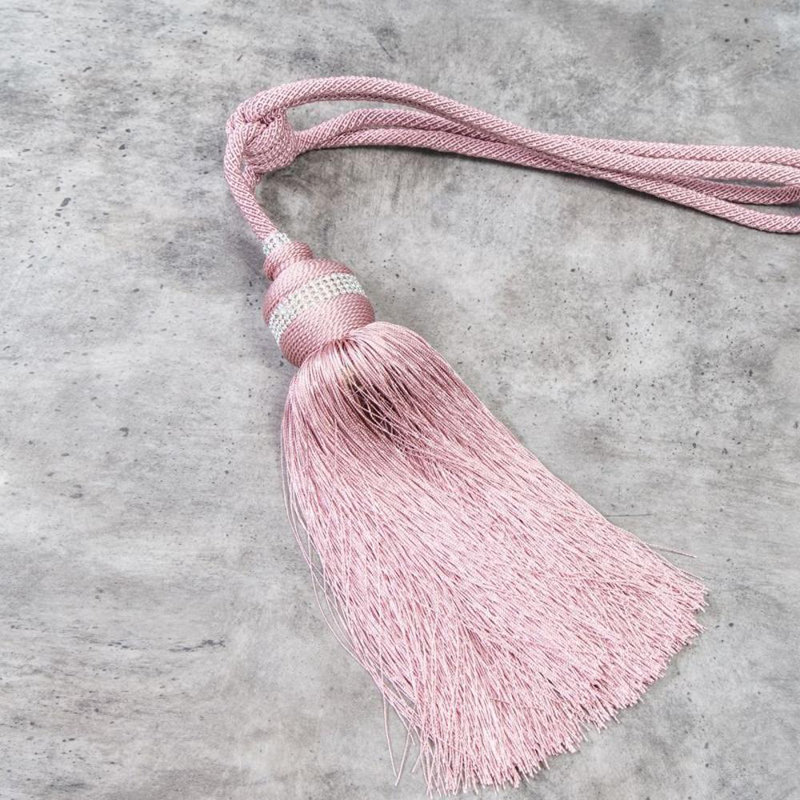Menik Fabric 10cm Curtain Tieback, Pink