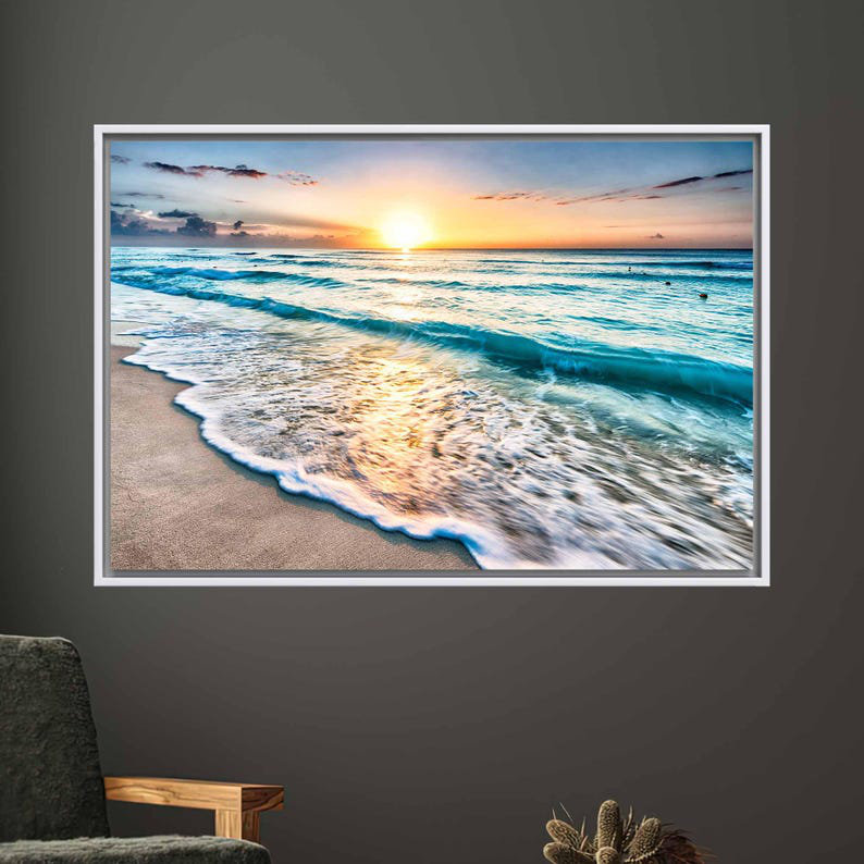 1 Piece Wall Art on Canvas, 25 cm H x 35 cm W, Framed Print without Mat, White