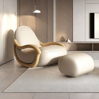Chaise berçante en bois massif