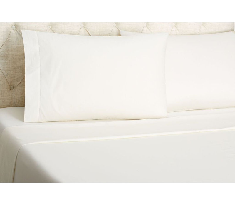 100% Cotton Sheet Set, Queen Sheet Set with Fitted Sheet, Ivory