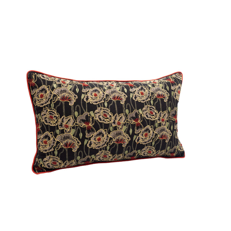 Embroidered Velvet Pillow Cover