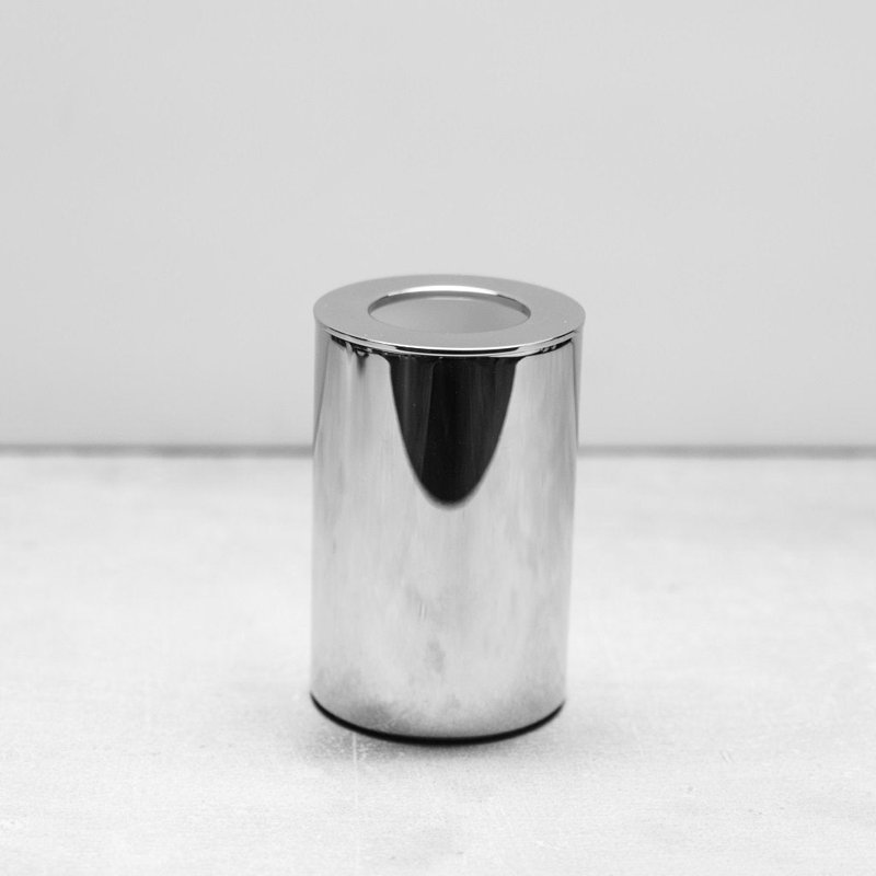 Smart Toothbrush Holder - Free Standing - 3" Brass/Polished Chrome, Polished Chrome