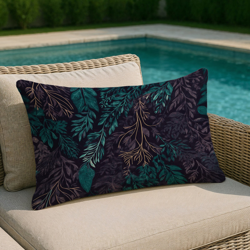 Celestial Forest Indoor And Outdoor Throw Pillow, Rectangle 14"H x 20"W