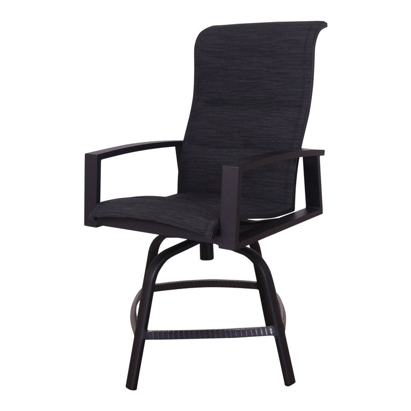 Tabouret de bar 30 po Temani, Noir, Noir